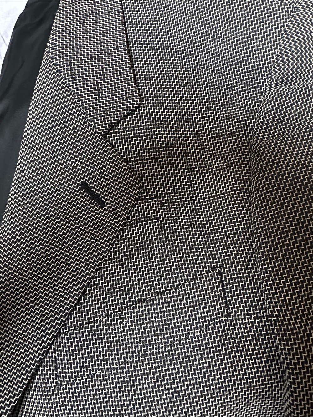 Giorgio Armani Black White Geometric Men’s Sports Coat Blazer Size 40R